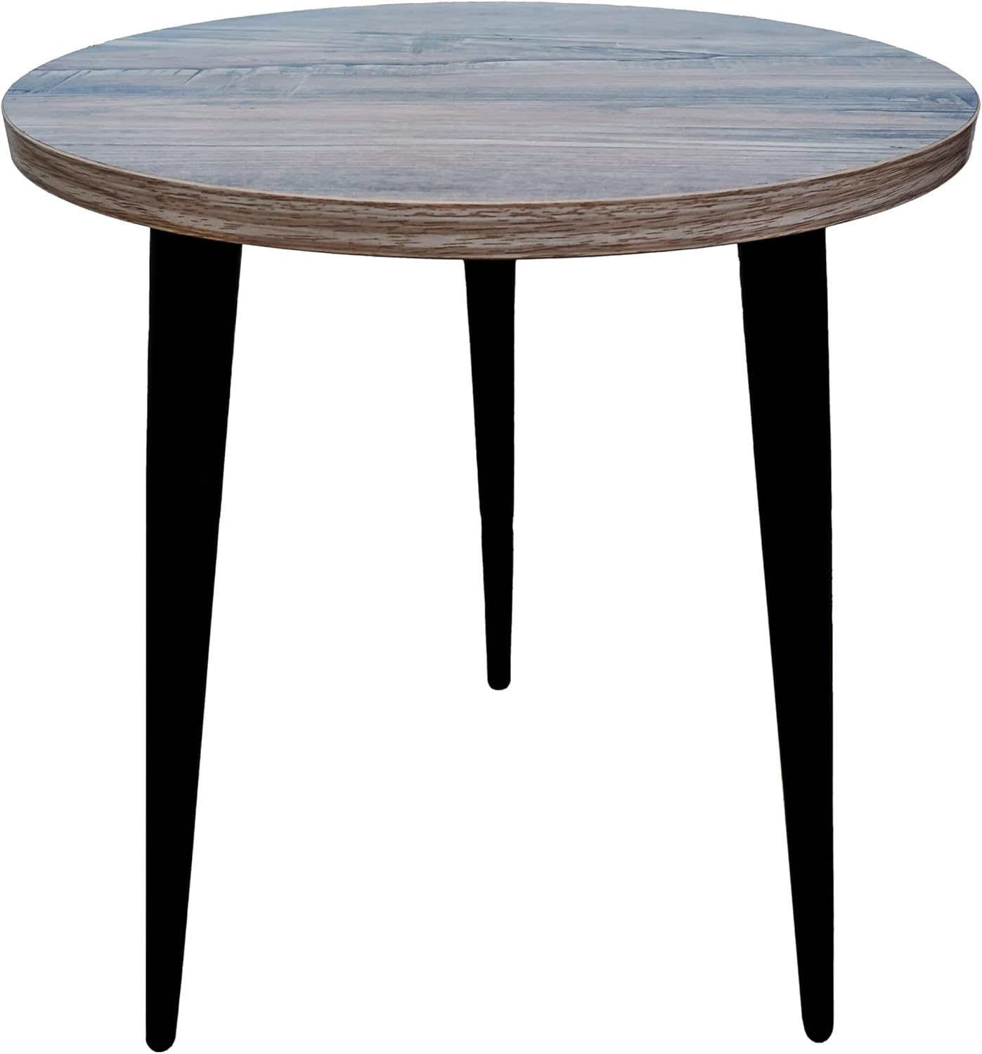 USHAZ Round Side Table - Small Side Table Living Room, End Table, Round Coffee Table 40(D) x 49(H) CM - (Vintage Wood)