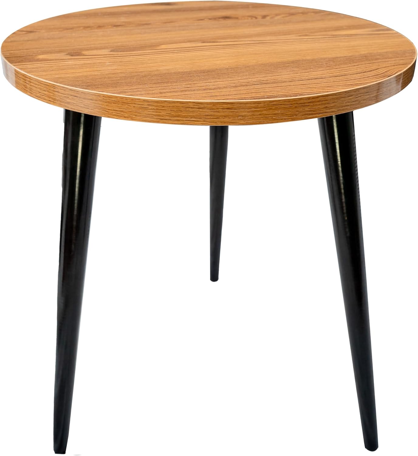 USHAZ Round Side Table - Small Side Table Living Room, End Table, Round Coffee Table 40(D) x 49(H) CM - (Natural Wood)