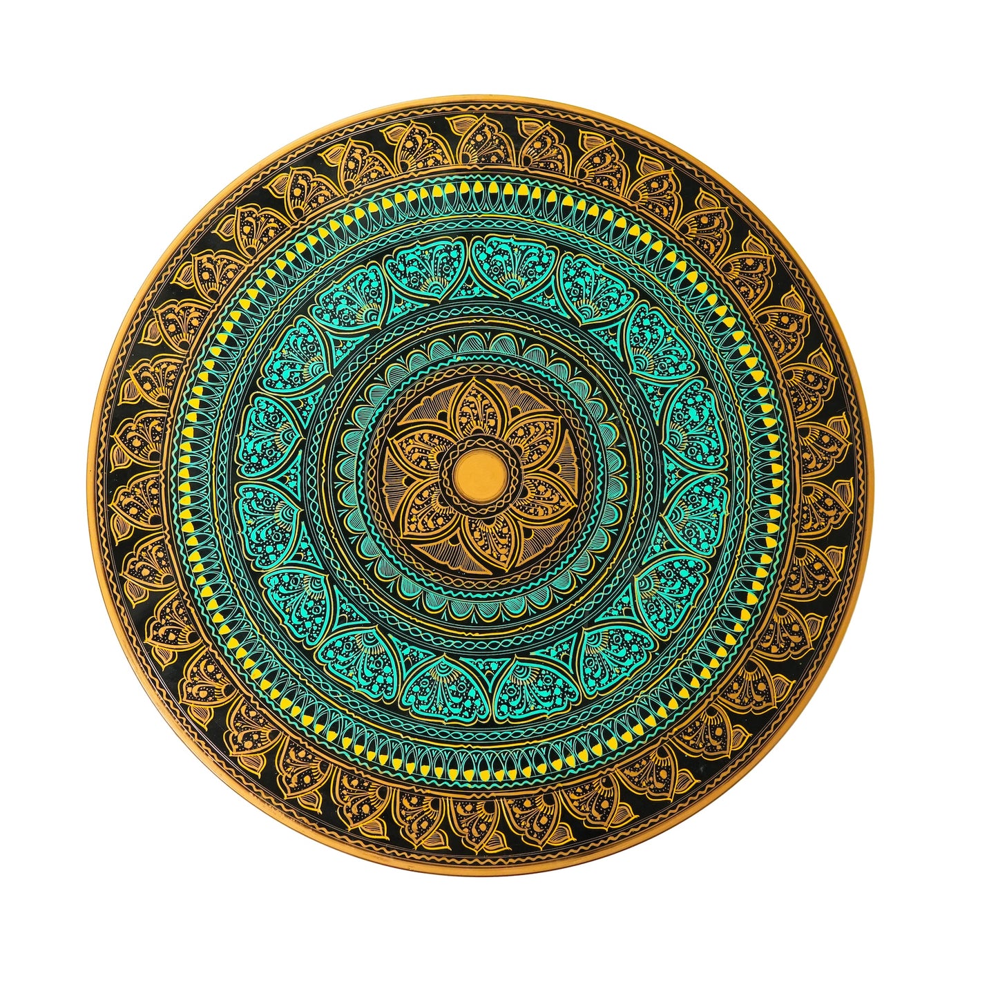 Gilgit Inspired Hand Carved Lacquer Art Table By Ushaz