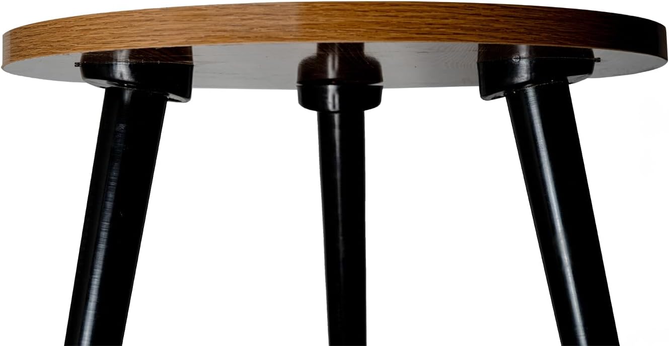USHAZ Round Side Table - Small Side Table Living Room, End Table, Round Coffee Table 40(D) x 49(H) CM - (Natural Wood)