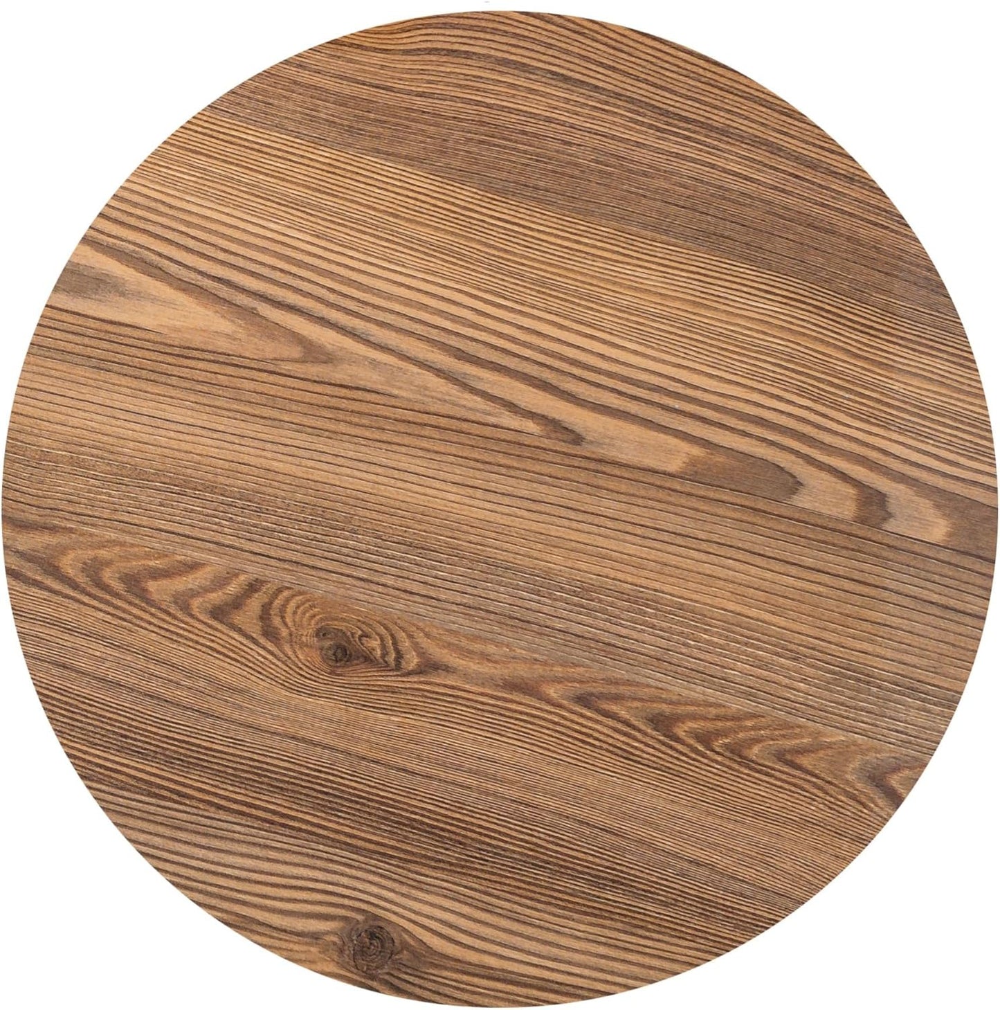USHAZ Round Side Table - Small Side Table Living Room, End Table, Round Coffee Table 40(D) x 49(H) CM - (Natural Wood)