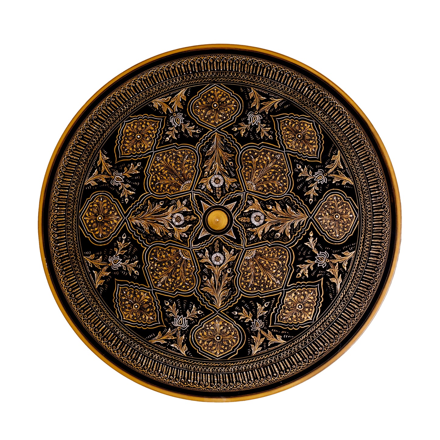 Islamabad Inspired Hand Carved Lacquer Art Table By Ushaz