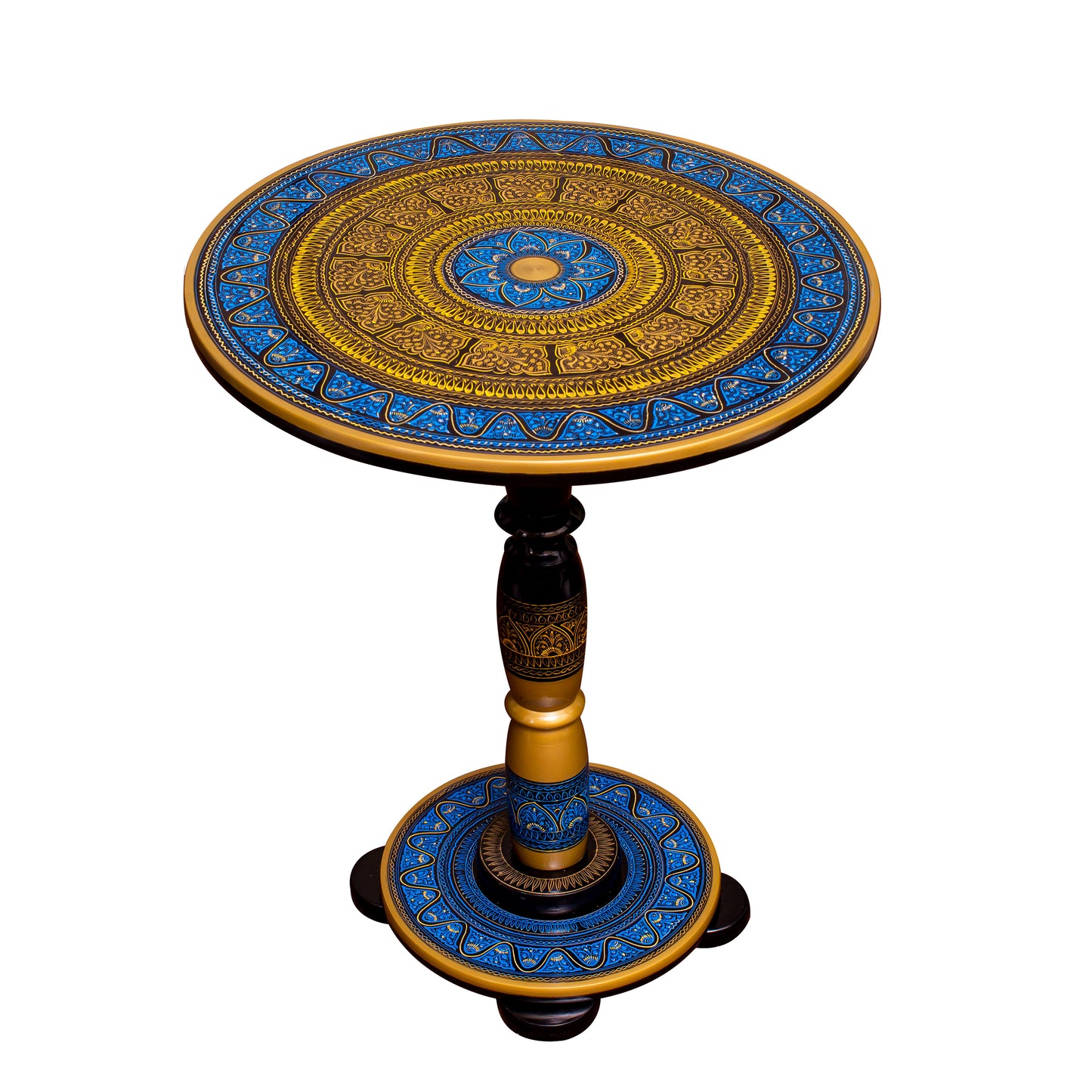 Hand Carved Lacquer Art Table By Ushaz