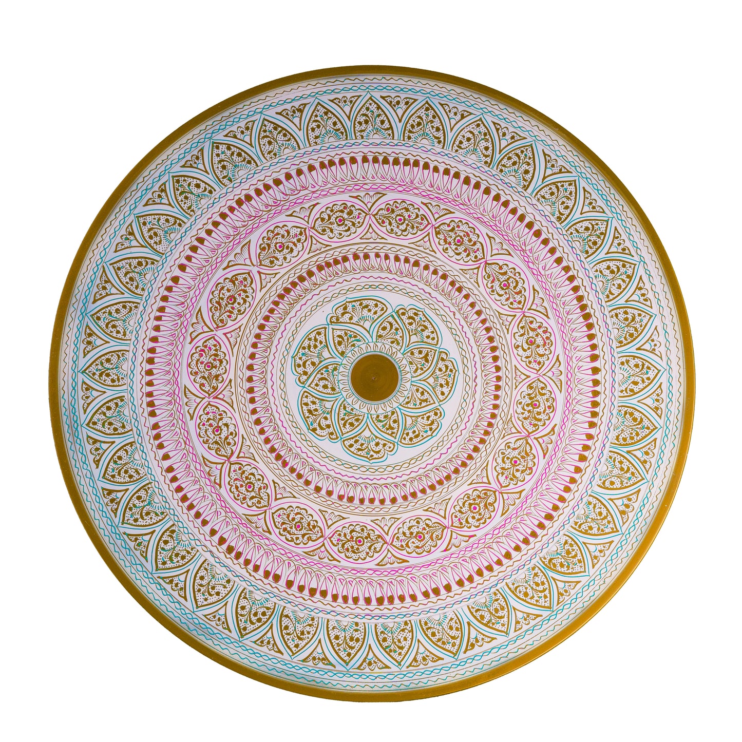 Swat Valley Inspired Hand Carved Lacquer Art Table By Ushaz