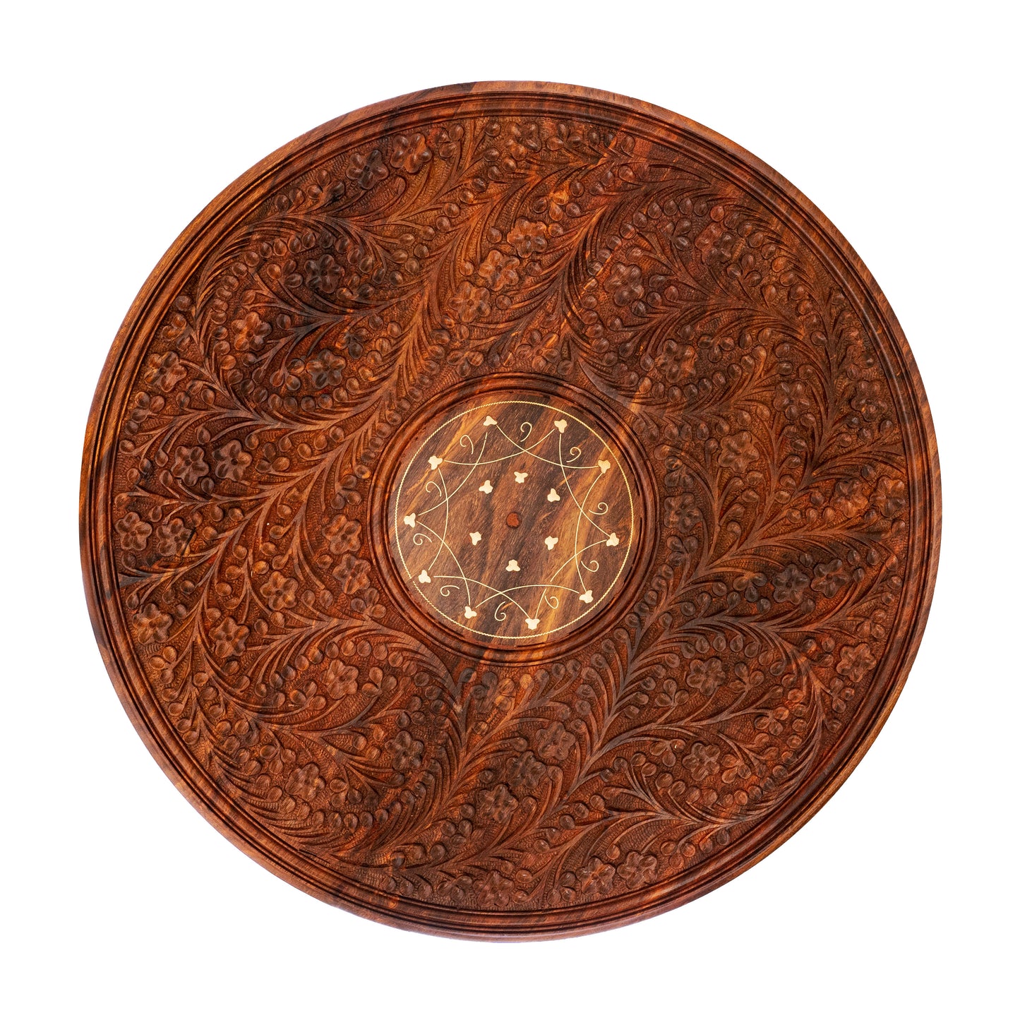 Sialkot Inspired Hand Carved Lacquer Art Table By Ushaz