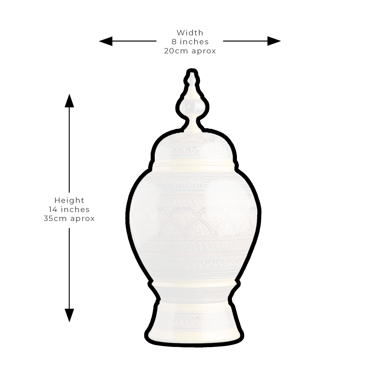 Lahore Inspired Hand Carved Lacquer Art Jar By Ushaz