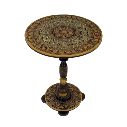 Hand Carved Lacquer Art Table By Ushaz
