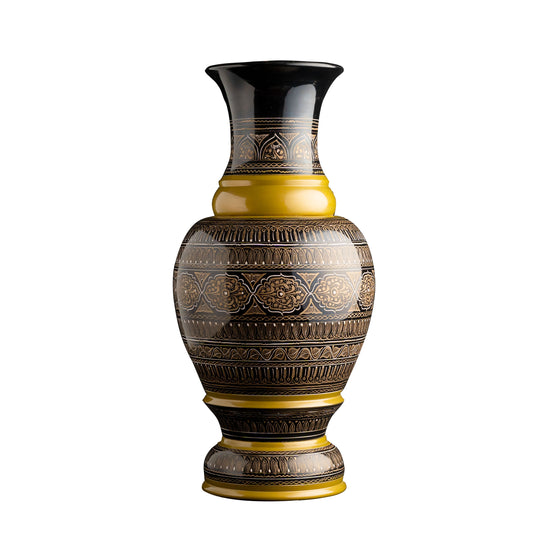 Islamabad Inspired Hand Carved Lacquer Art Vase By Ushaz